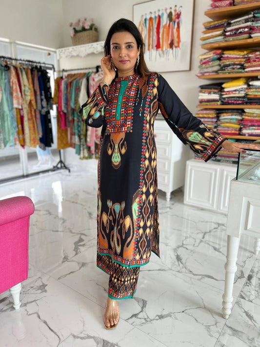 Twilight Elegance Summer Modern Patola Palazzo Set