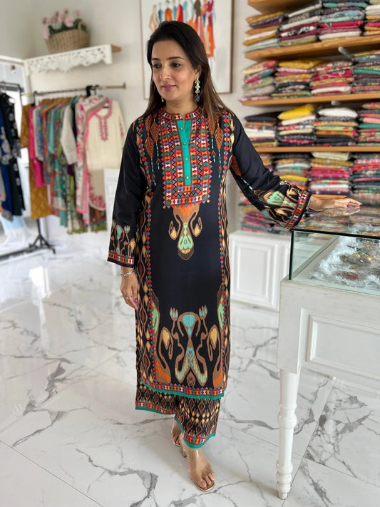 Twilight Elegance Summer Modern Patola Palazzo Set