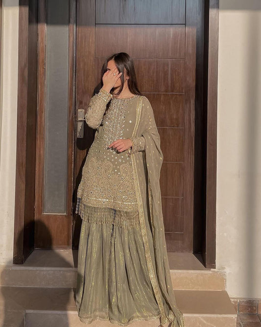 STITCHED DESIGNER WEAR SUIT