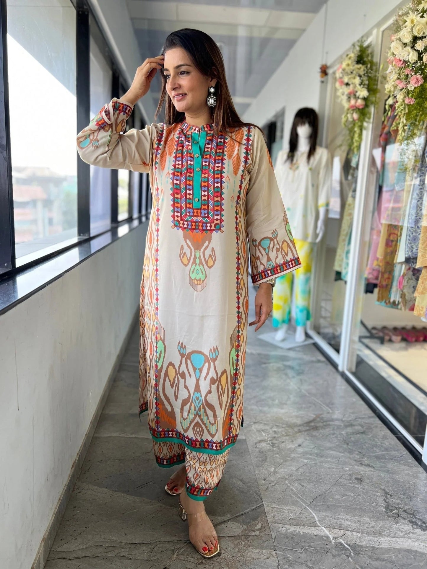 Autumn Haze Summer Modern Patola Palazzo Set