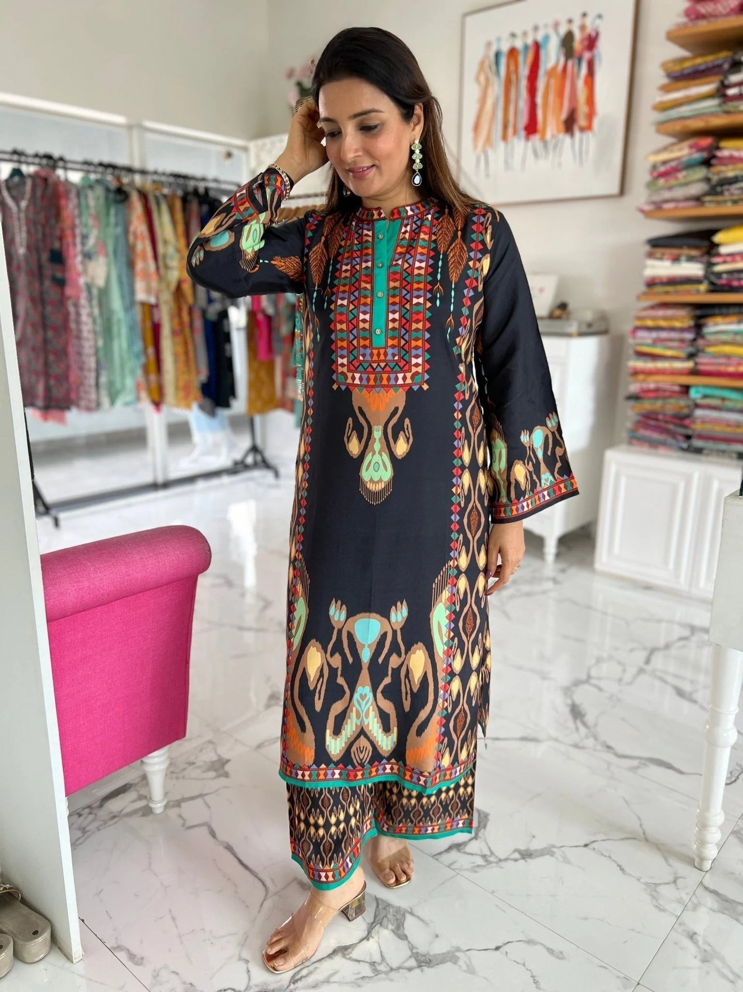 Twilight Elegance Summer Modern Patola Palazzo Set