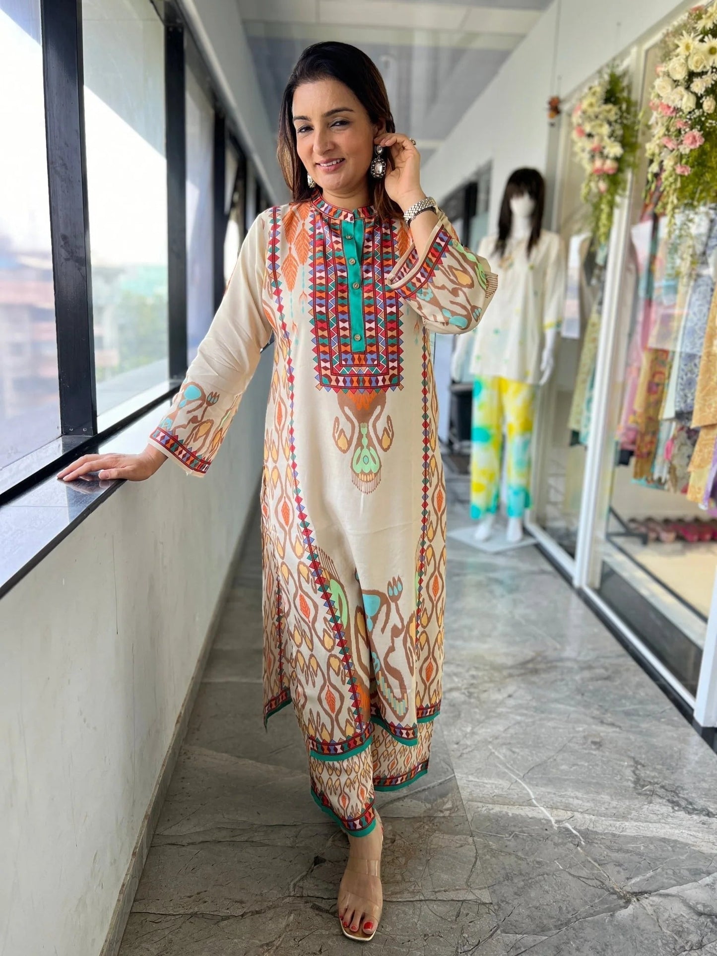 Autumn Haze Summer Modern Patola Palazzo Set