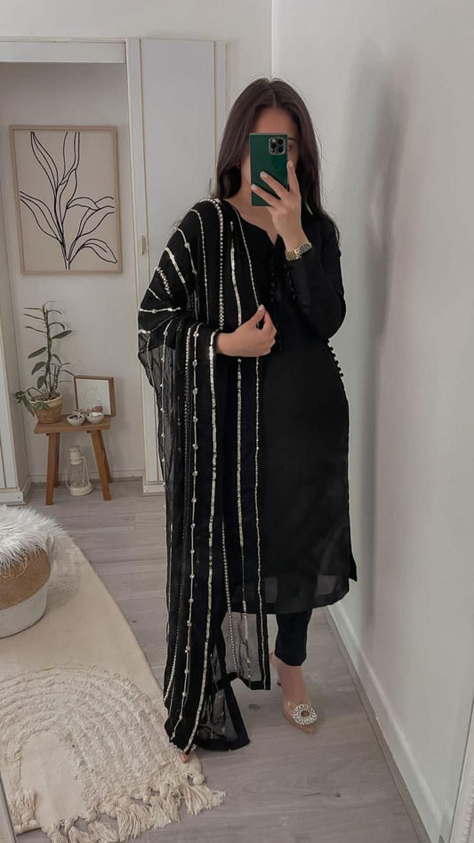 NEW DESIGNER PARTY WEAR LOOK FANCY TOP BOTTOM WITH DUPATTA SET