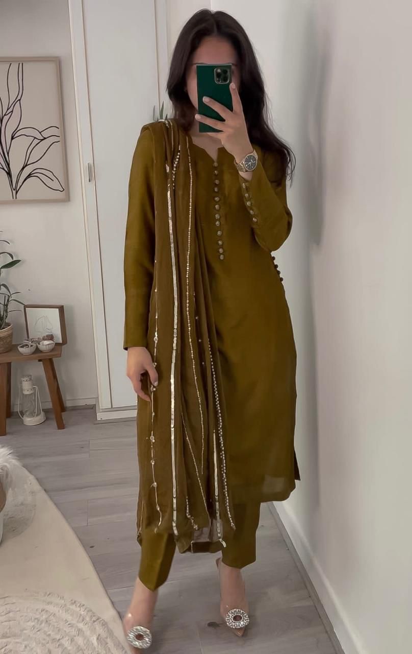 NEW DESIGNER PARTY WEAR LOOK FANCY TOP BOTTOM WITH DUPATTA SET