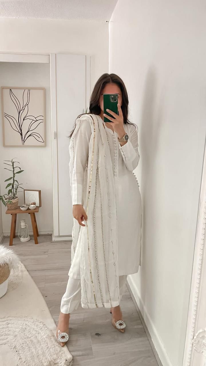 NEW DESIGNER PARTY WEAR LOOK FANCY TOP BOTTOM WITH DUPATTA SET