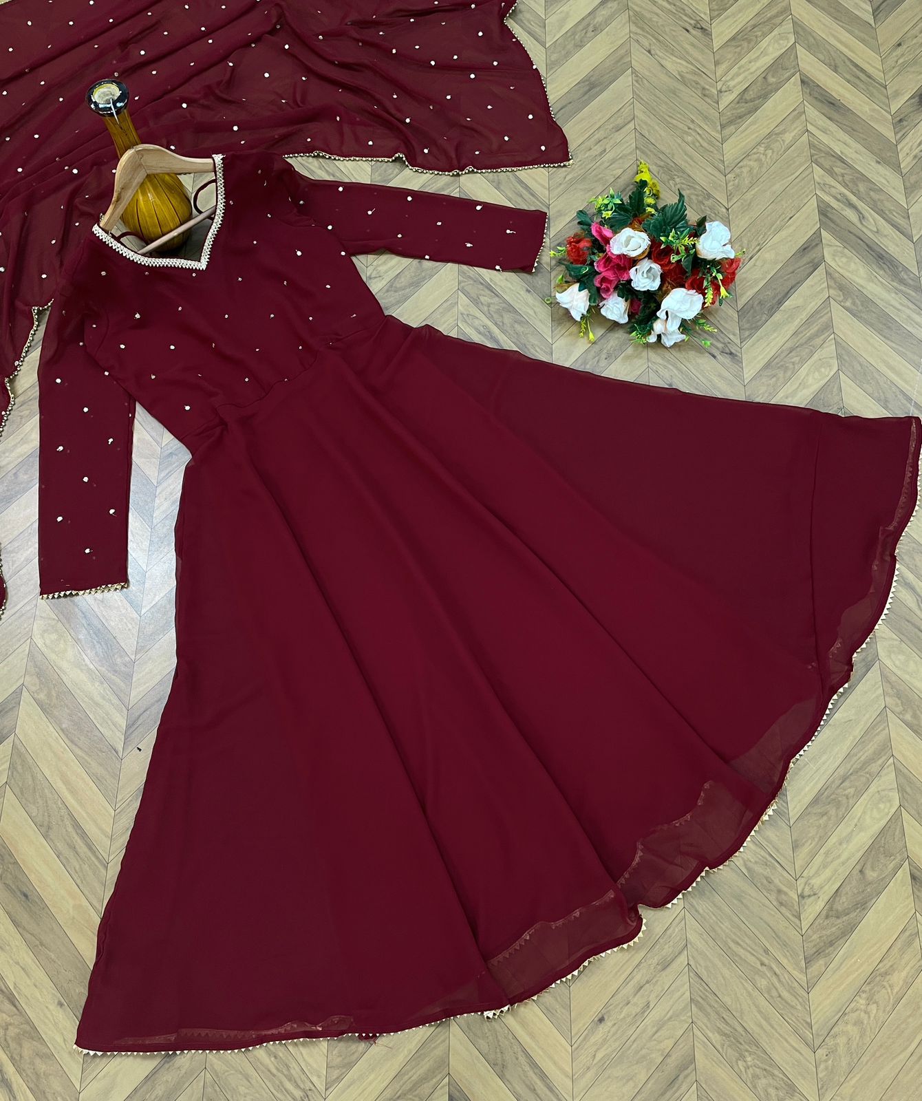 NEW BEAUTIFUL GOWN WITH DUPATTA SET