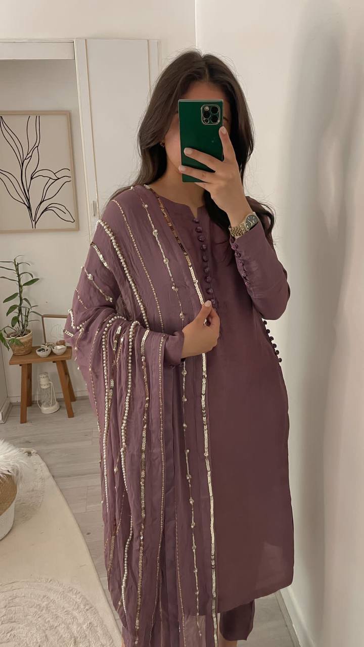 NEW DESIGNER PARTY WEAR LOOK FANCY TOP BOTTOM WITH DUPATTA SET